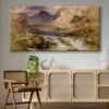 Geyik ve Akarsu Muhteşem Manzara Dekoratif Kanvas Tablo - VOOV3095