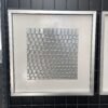 46x46cm 2'li Set Gümüş Çerçeveli Dokulu Soyut Dekoratif Tablo - ART7007