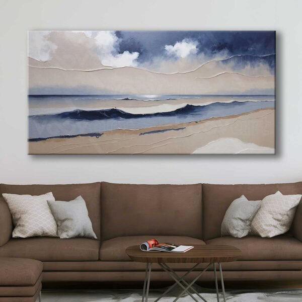 Soyut Sahil Manzarası Dekoratif Kanvas Tablo - VOOV3109