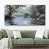 Göl ve Orman Manzarası Dekoratif Kanvas Tablo - VOOV3112