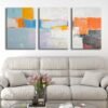 Soyut Modern Kanvas Tablo - 3'lü Canvas Tablo Seti - VOOV4362