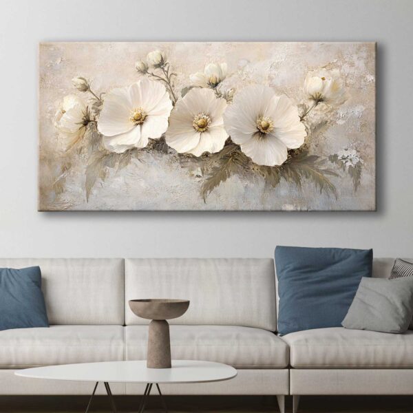 Soyut Çiçekler Dekoratif Kanvas Tablo - VOOV3124