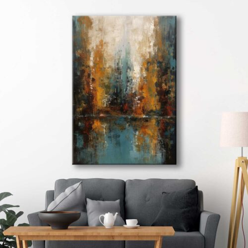 voov3130-3 Soyut Modern Dekoratif Kanvas Tablo - VOOV3130