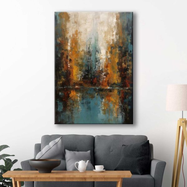 voov3130-3 Soyut Modern Dekoratif Kanvas Tablo - VOOV3130