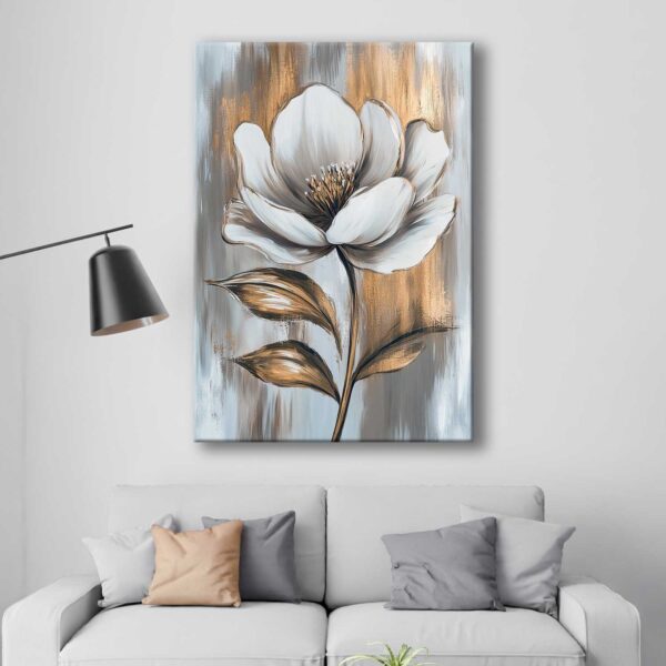 voov3134-3 Soyut Çiçek Modern Dekoratif Kanvas Tablo - VOOV3134