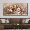 Modern Vazoda Çiçekler Dekoratif Kanvas Tablo - VOOV3137