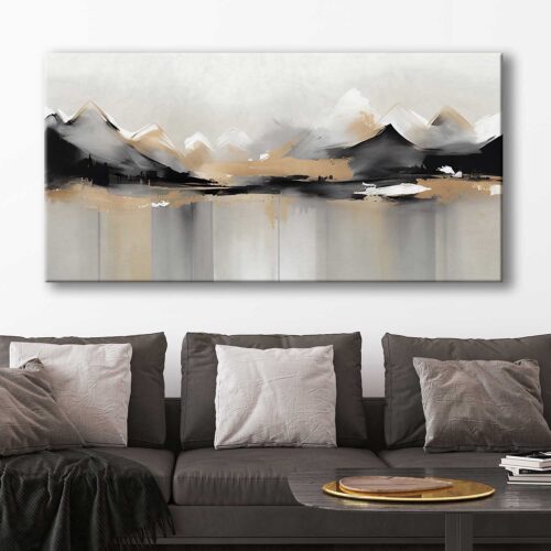 Soyut Dağ Manzarası Dekoratif Kanvas Tablo - VOOV3144