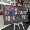 95x144 Eskitme Gold Çerçeveli Atatürk ve Büyük Türk Devletleri Dekoratif Kanvas Tablo - ART8002