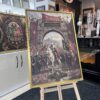 70x100 Eskitme Gold Çerçeveli Fatih Sultan Mehmed İstanbul Fethi Dekoratif Kanvas Tablo - ART8003