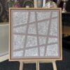 70x70 Naturel Çerçeveli Özel Dokulu Soyut Dekoratif Kanvas Tablo - ART8004