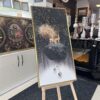 60x120 Gold Çerçeveli Geyik Dekoratif Kanvas Tablo - ART8006