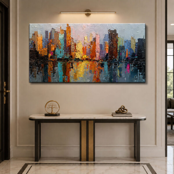 City Mirage Dekoratif Manzara Kanvas Tablo - VOOV3153