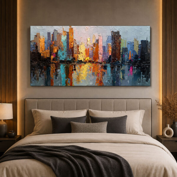 City Mirage Dekoratif Manzara Kanvas Tablo - VOOV3153