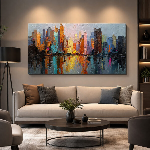 City Mirage Dekoratif Manzara Kanvas Tablo - VOOV3153
