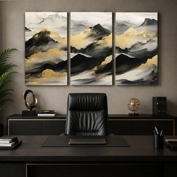 Asil Zirveler Kanvas Duvar Tablosu - 3'lü Canvas Tablo Seti - VOOV4383