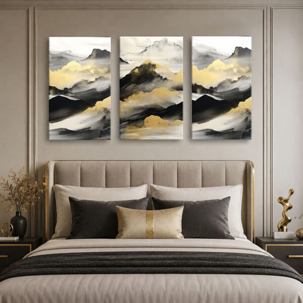Asil Zirveler Kanvas Duvar Tablosu - 3'lü Canvas Tablo Seti - VOOV4383