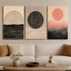 Minimalist Kanvas Duvar Tablosu - 3'lü Canvas Tablo Seti - VOOV4403