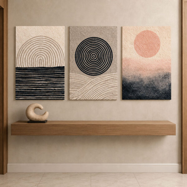 Minimalist Kanvas Duvar Tablosu - 3'lü Canvas Tablo Seti - VOOV4403