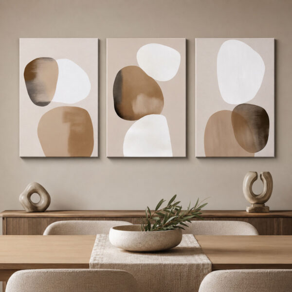 Minimalist Kanvas Duvar Tablosu - 3'lü Canvas Tablo Seti - VOOV4406