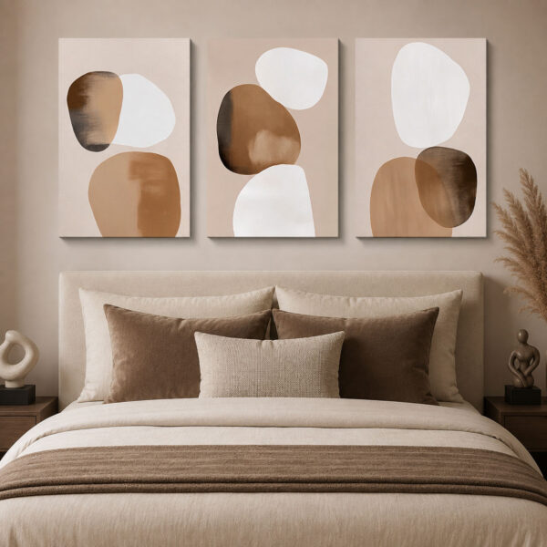 Minimalist Kanvas Duvar Tablosu - 3'lü Canvas Tablo Seti - VOOV4406