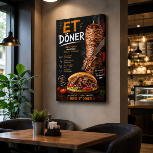Et Döner Kanvas Tablo - VOOV9009