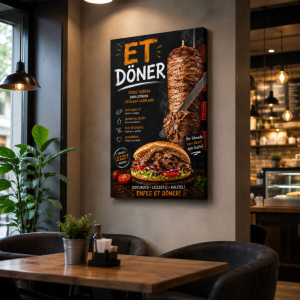 Et Döner Kanvas Tablo - VOOV9009