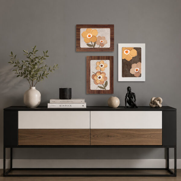 Minimal Çerçeveli Dekoratif Tablo Seti ( 25x35cm ) - EW1022