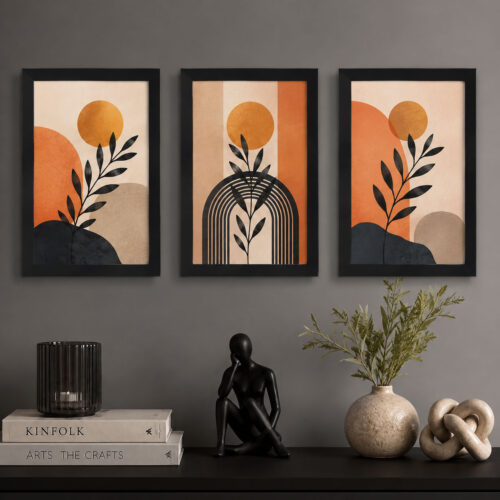 Minimal Çerçeveli Dekoratif Tablo Seti ( 25x35cm ) - EW1024