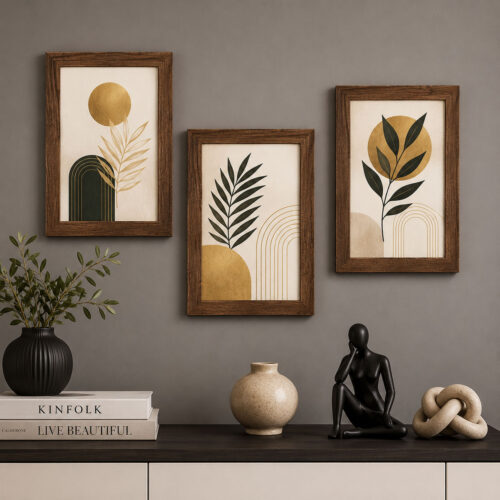 Minimal Çerçeveli Dekoratif Tablo Seti ( 25x35cm ) - EW1026