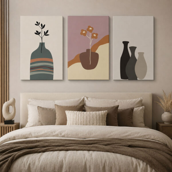 Minimalist Kanvas Duvar Tablosu 3'lü Canvas Tablo Seti - VOOV3218