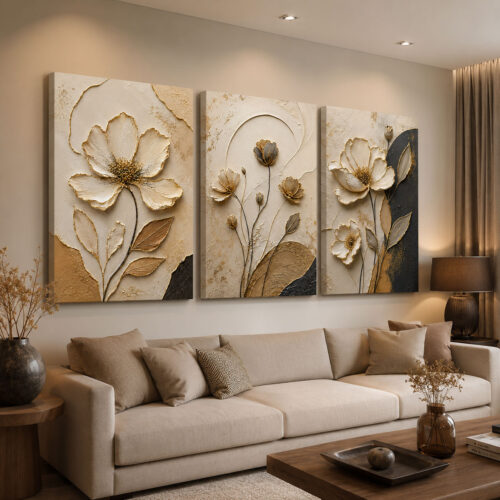 Kanvas Duvar Tablosu 3'lü Canvas Tablo Seti - VOOV3218