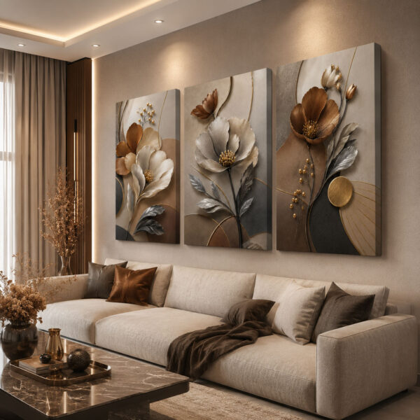 Kanvas Duvar Tablosu 3'lü Canvas Tablo Seti - VOOV3219