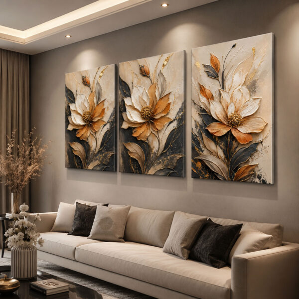Kanvas Duvar Tablosu 3'lü Canvas Tablo Seti - VOOV3220