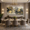 Gilded Flow Dekoratif Soyut Kanvas Tablo - VOOV3238