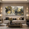 Gilded Flow Dekoratif Soyut Kanvas Tablo - VOOV3238