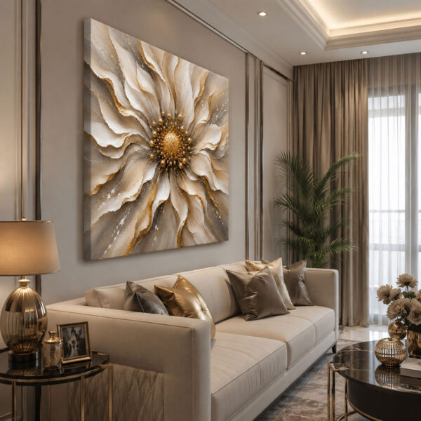 Modern Soyut Çiçek Dekoratif Kanvas Tablo - VOOV3241