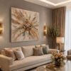 Modern Soyut Çiçek Dekoratif Kanvas Tablo - VOOV3243