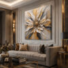 Modern Soyut Çiçek Dekoratif Kanvas Tablo - VOOV3245