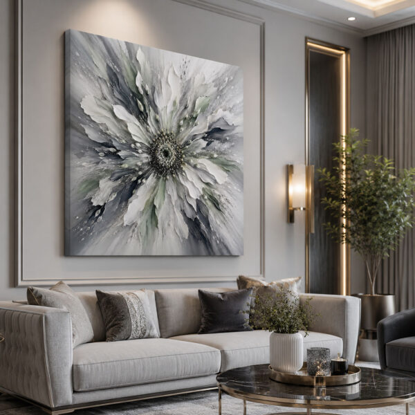 Modern Soyut Çiçek Dekoratif Kanvas Tablo - VOOV3249