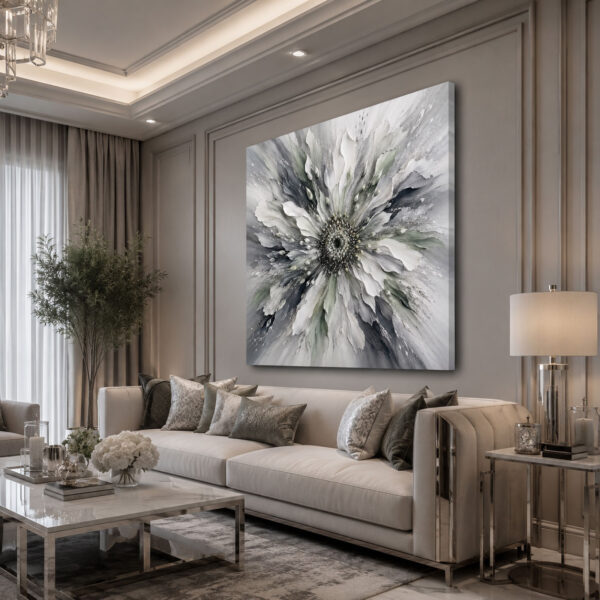 Modern Soyut Çiçek Dekoratif Kanvas Tablo - VOOV3249