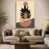 Minimal Flora Dekoratif Soyut Kanvas Tablo - VOOV3268