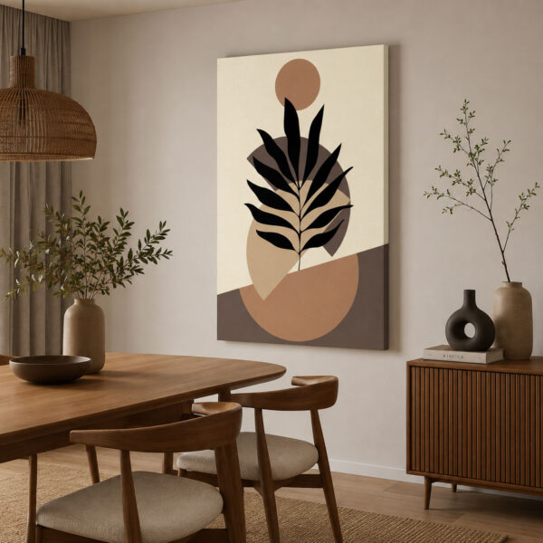 Minimal Flora Dekoratif Soyut Kanvas Tablo - VOOV3268