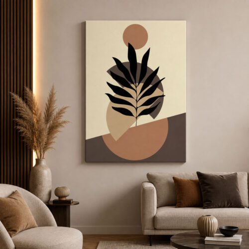 Minimal Flora Dekoratif Soyut Kanvas Tablo - VOOV3268