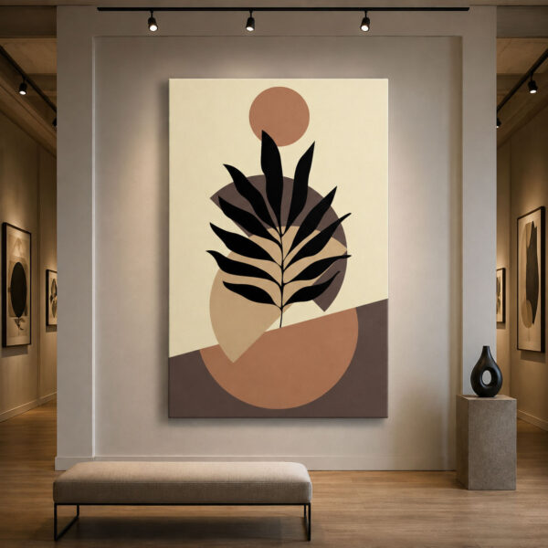 Minimal Flora Dekoratif Soyut Kanvas Tablo - VOOV3268