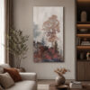 Pastel Orman Dekoratif Manzara Kanvas Tablo - VOOV3274