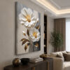Soyut Dekoratif Çiçek Kanvas Tablo - VOOV3285