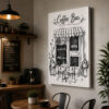 Coffee Bar Dekoratif Kanvas Tablo - VOOV3365