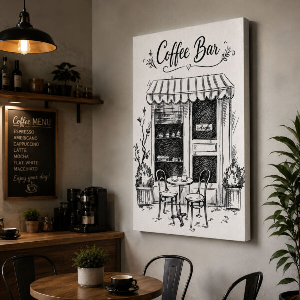 Coffee Bar Dekoratif Kanvas Tablo - VOOV3365
