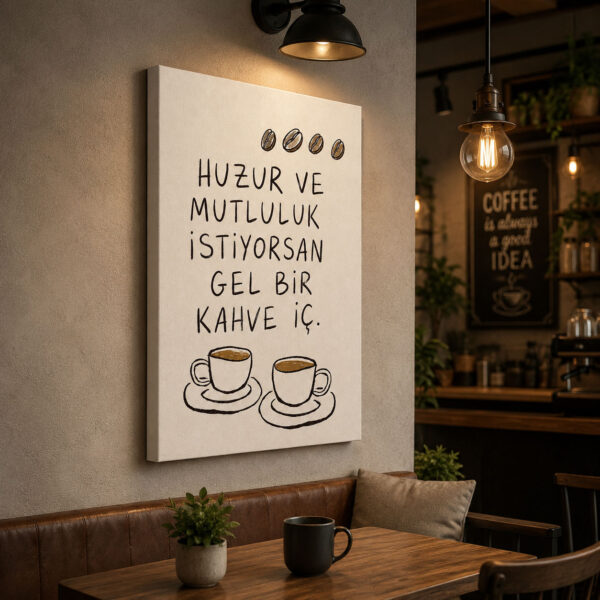 Kahve İmaj Dekoratif Kanvas Tablo - VOOV3367