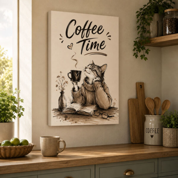 Coffee Time Dekoratif Kanvas Tablo - VOOV3368